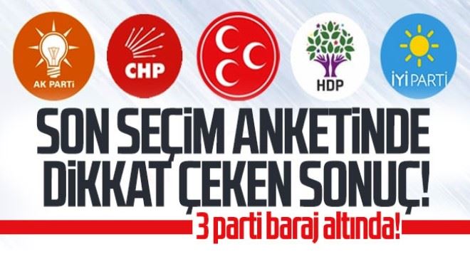 3 parti baraj altında!