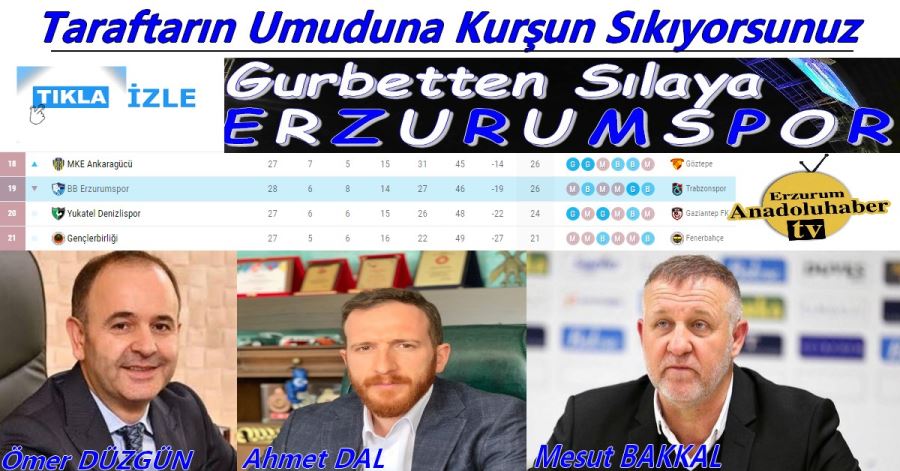 Taraftarın Umuduna Kurşun Sıkmayın 