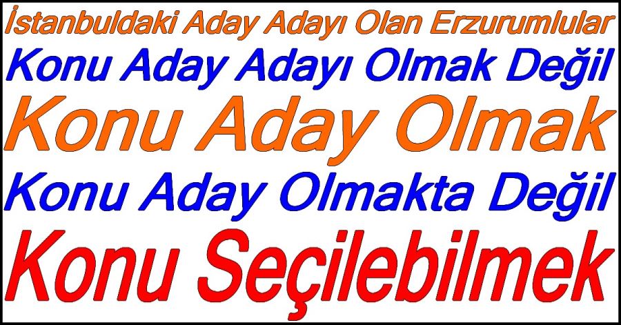 Konu Seçilebilmek Mi ?