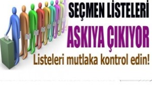 Seçmen listeleri ne zaman askıya çıkacak?